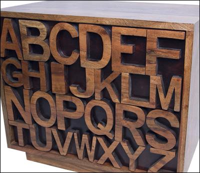 Acacia Alphabet/Word Furniture