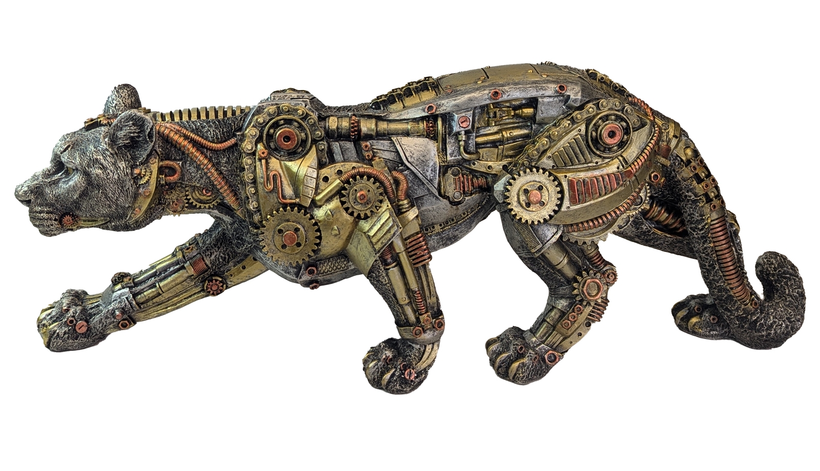 56CM STEAMPUNK LEOPARD/PANTHER POUNCING MACHINE FANTASY