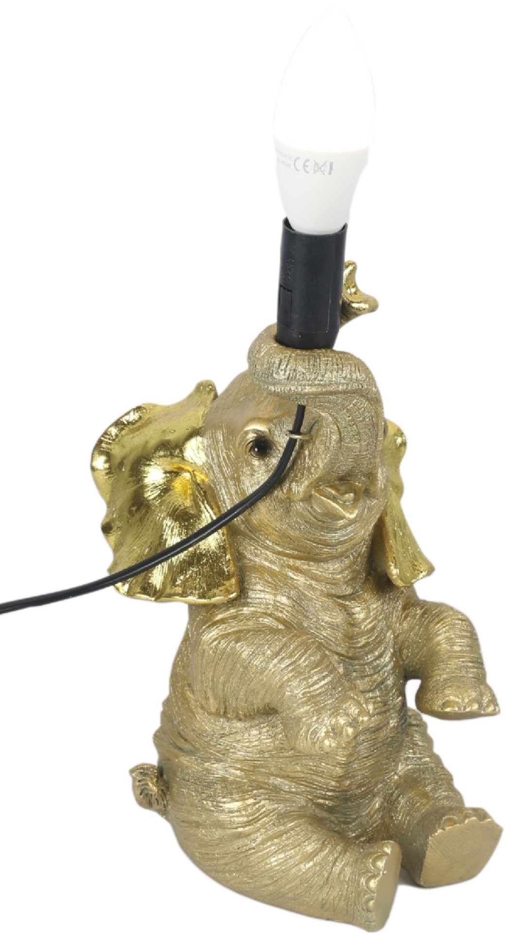 Gold Elephant Table Lamp 30cm
