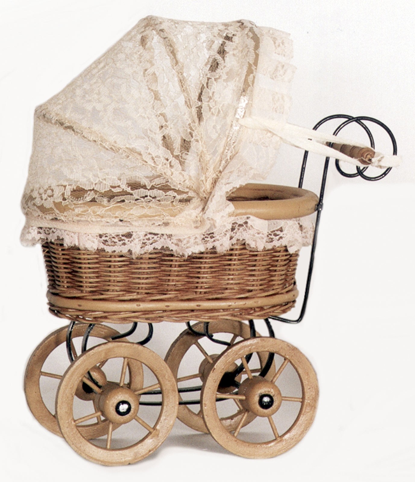 Mini Pram with Lace Hood (MIN 4)