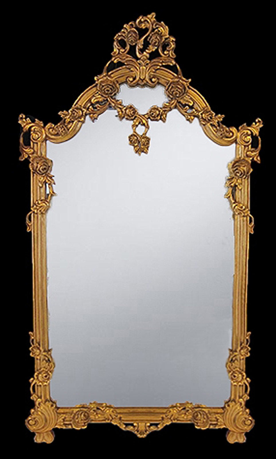 Gold Floral Carved Mirror 153 x 87cm