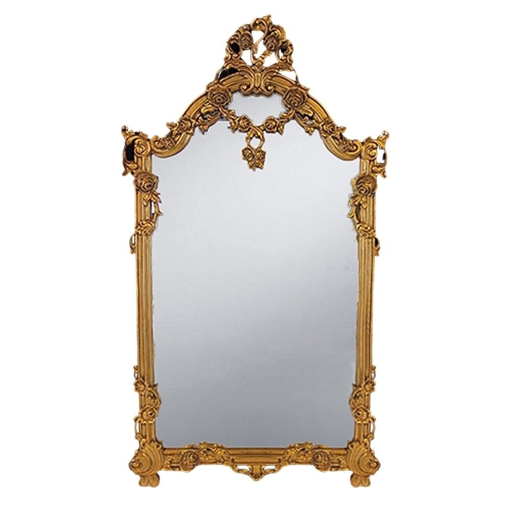 Gold Floral Carved Mirror 153 x 87cm