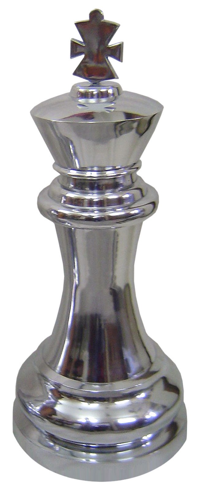 King Chess Piece Nickel Plated Aluminium 65m