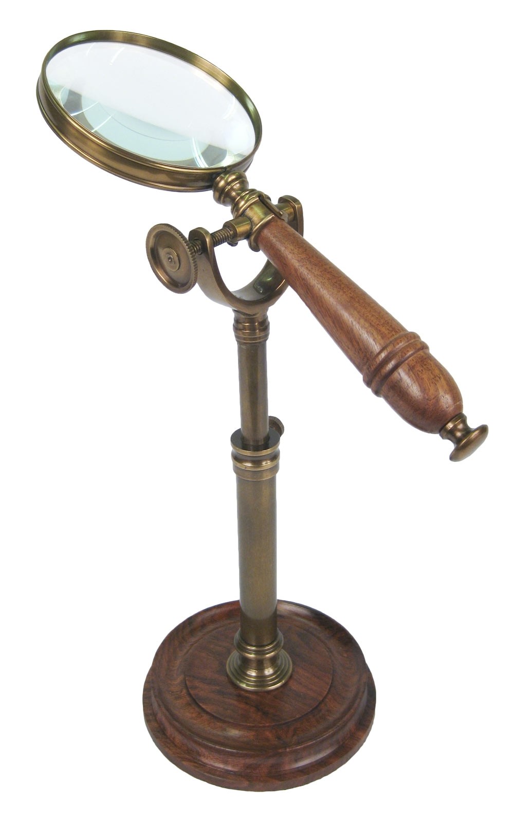Magnifying Glass On Stand (Extends) Sheesham Wood - 28cm