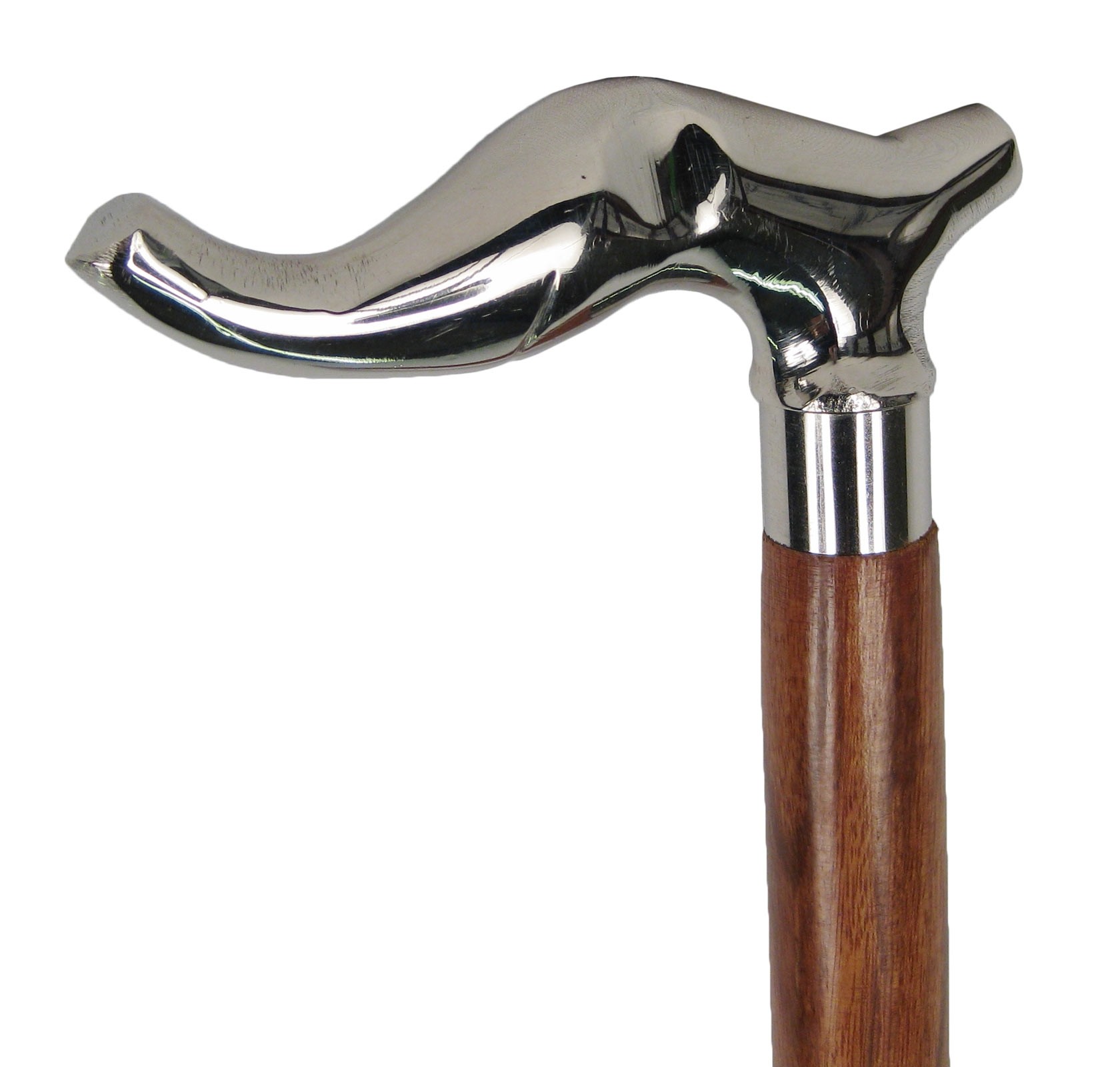 Sheesham Wood Elephant Walking Stick Nickel Top 91.5cm