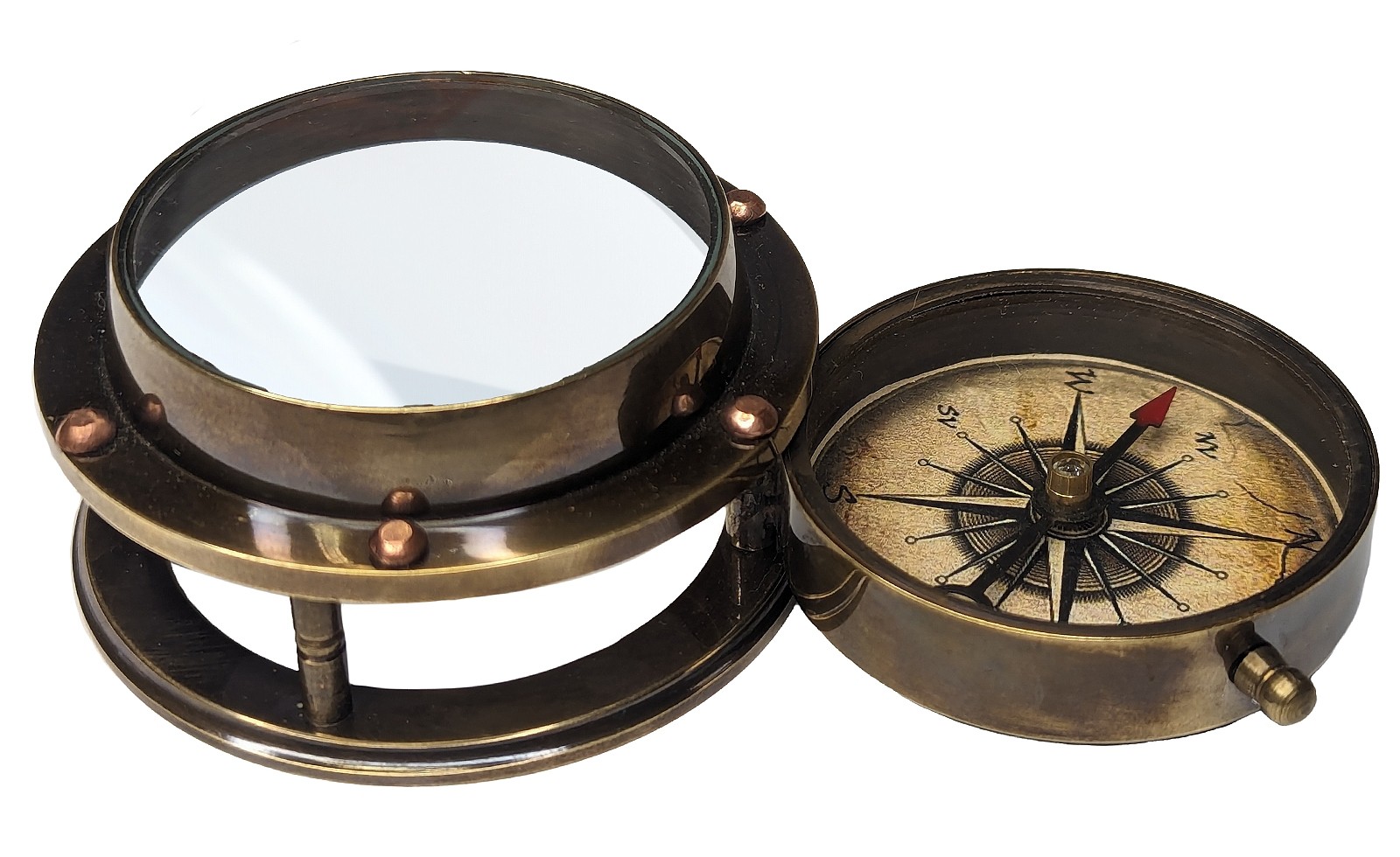 Compass With Magnifying Glass 6.5cm