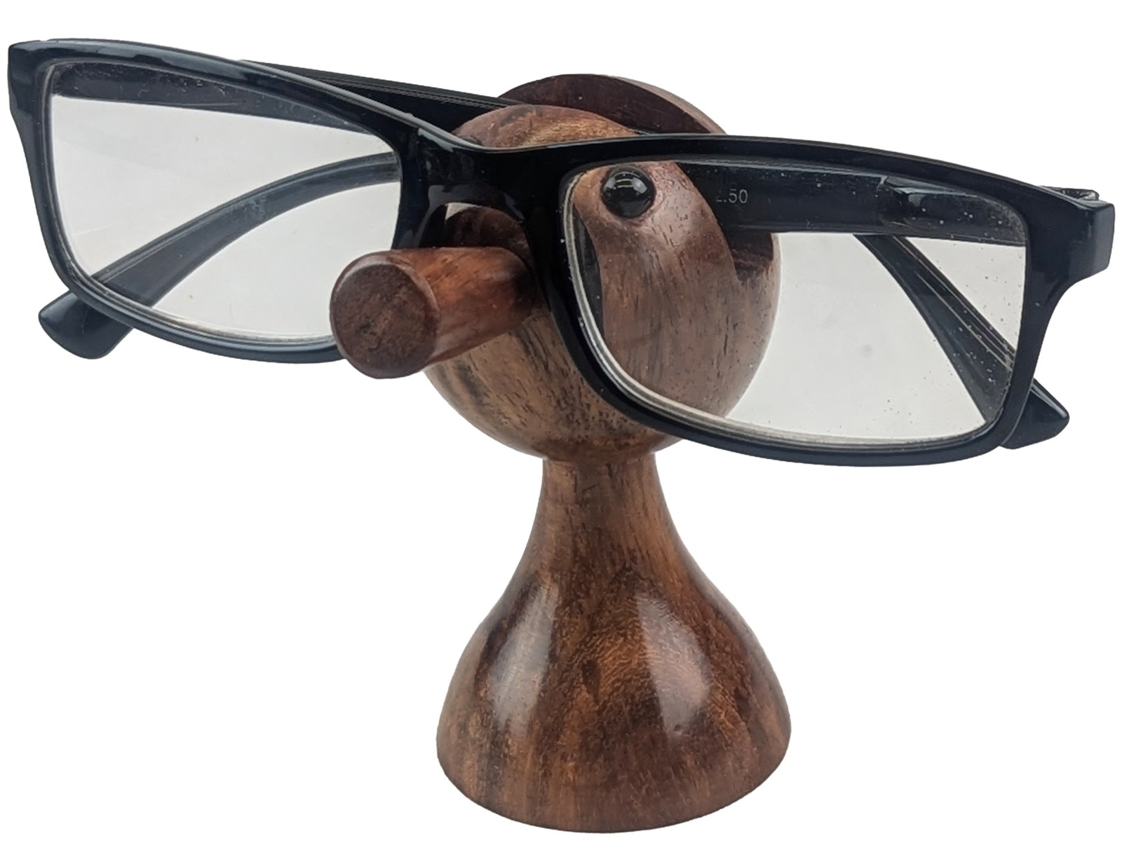 Bobble Head Glasses Stand - Sheesham Wood 9cm