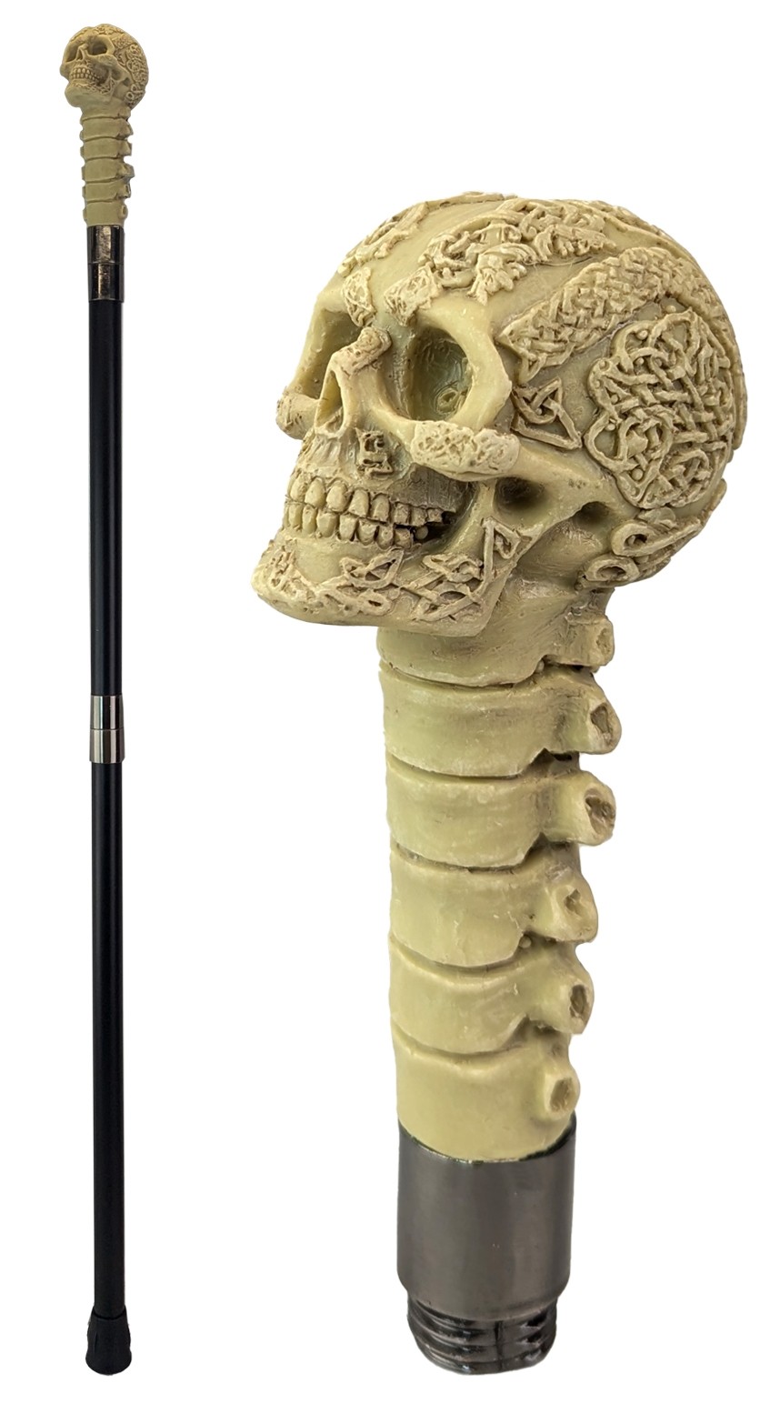 Skull Swagger Cane / Walking Stick 94cm