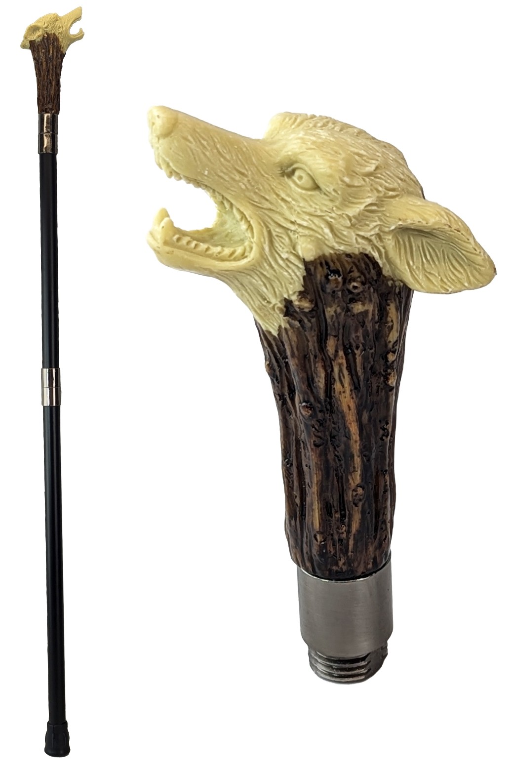 Wolf Swagger Cane / Walking Stick 94cm