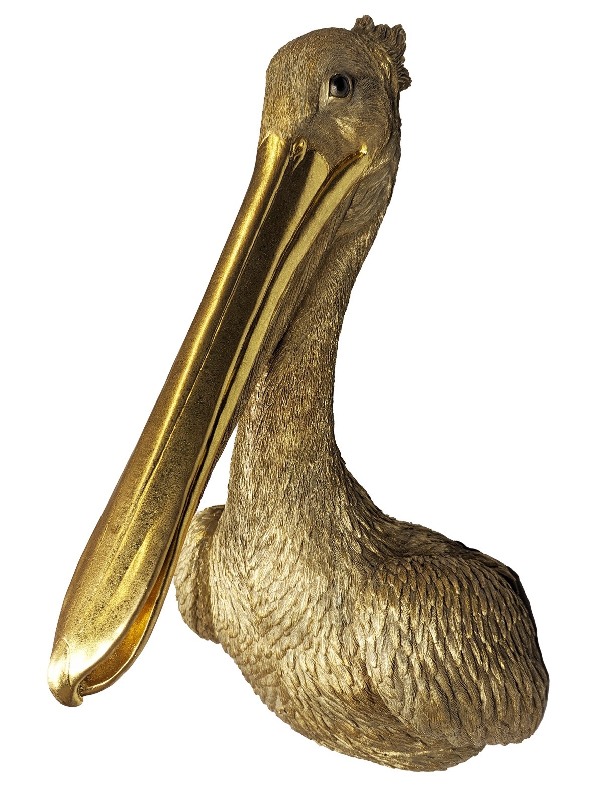 Gold Pelican Head Wall Art 61.5cm 