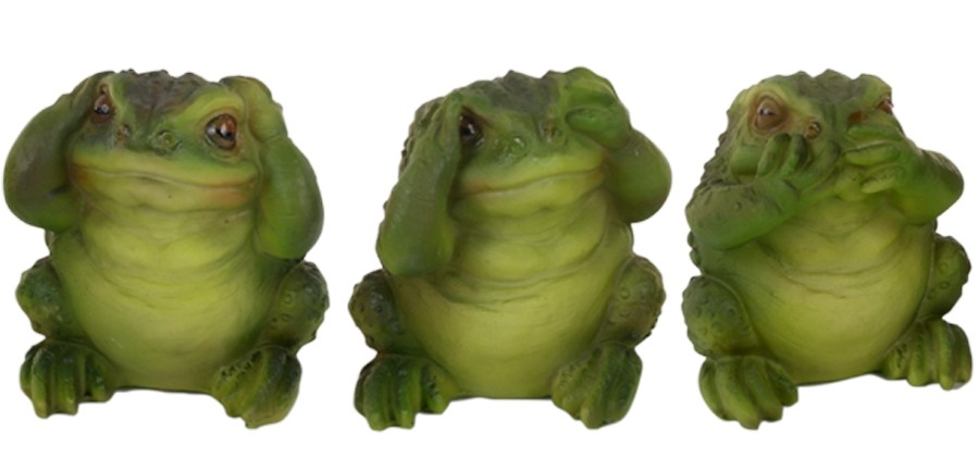 Set of 3 No Evil - Frogs 7.5cm