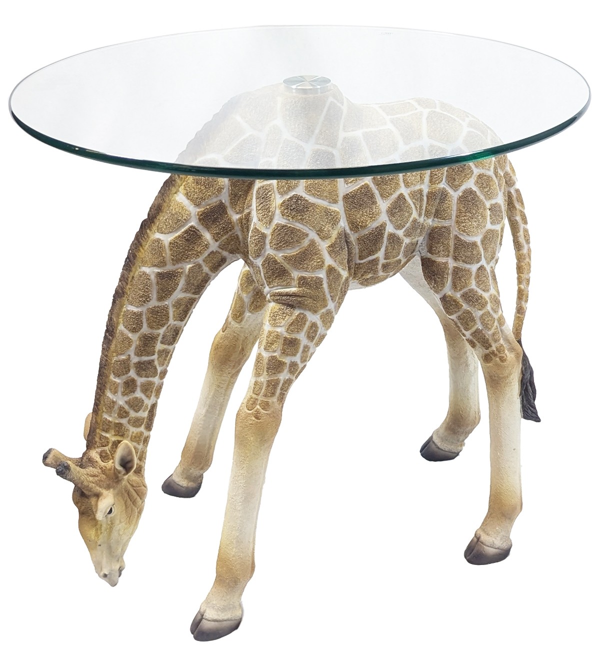 Giraffe Glass Top Table 54.5cm 