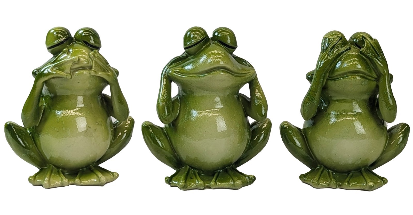 Set of 3 No Evil Frog Sets - 9cm