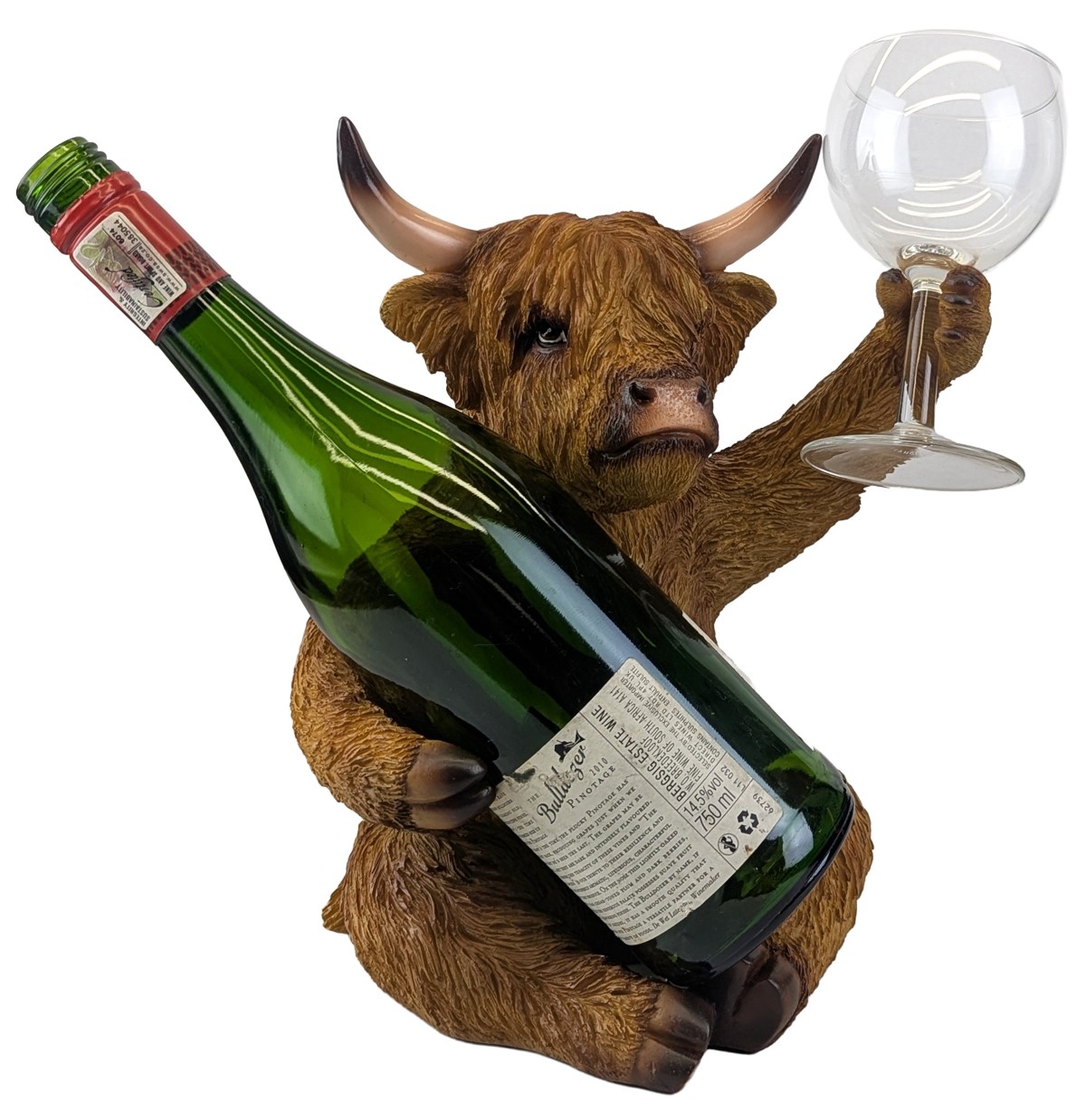 Highland Cow Wine Holder 27cm