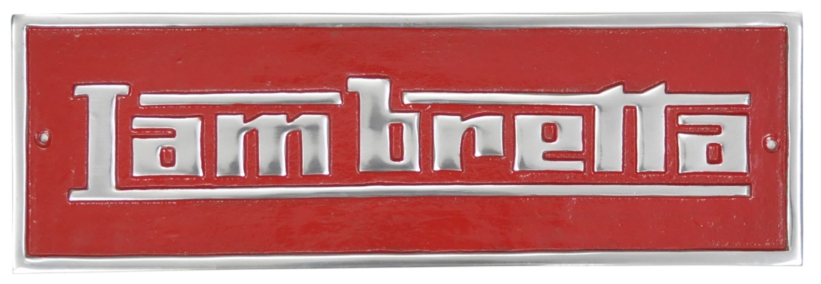 Lambretta Rectangular Aluminium Plaque 43cm