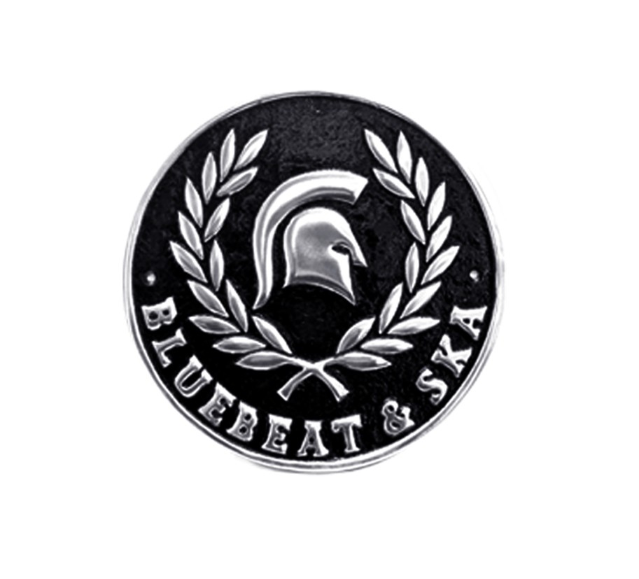 Bluebeat & SKA Sign - Polished Aluminium 12cm