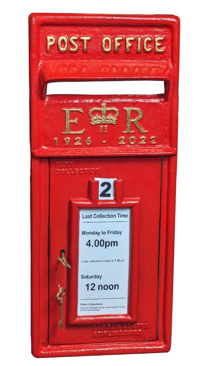 ER 1926-2022 Post Box Red  (FRONT ONLY) 58cm