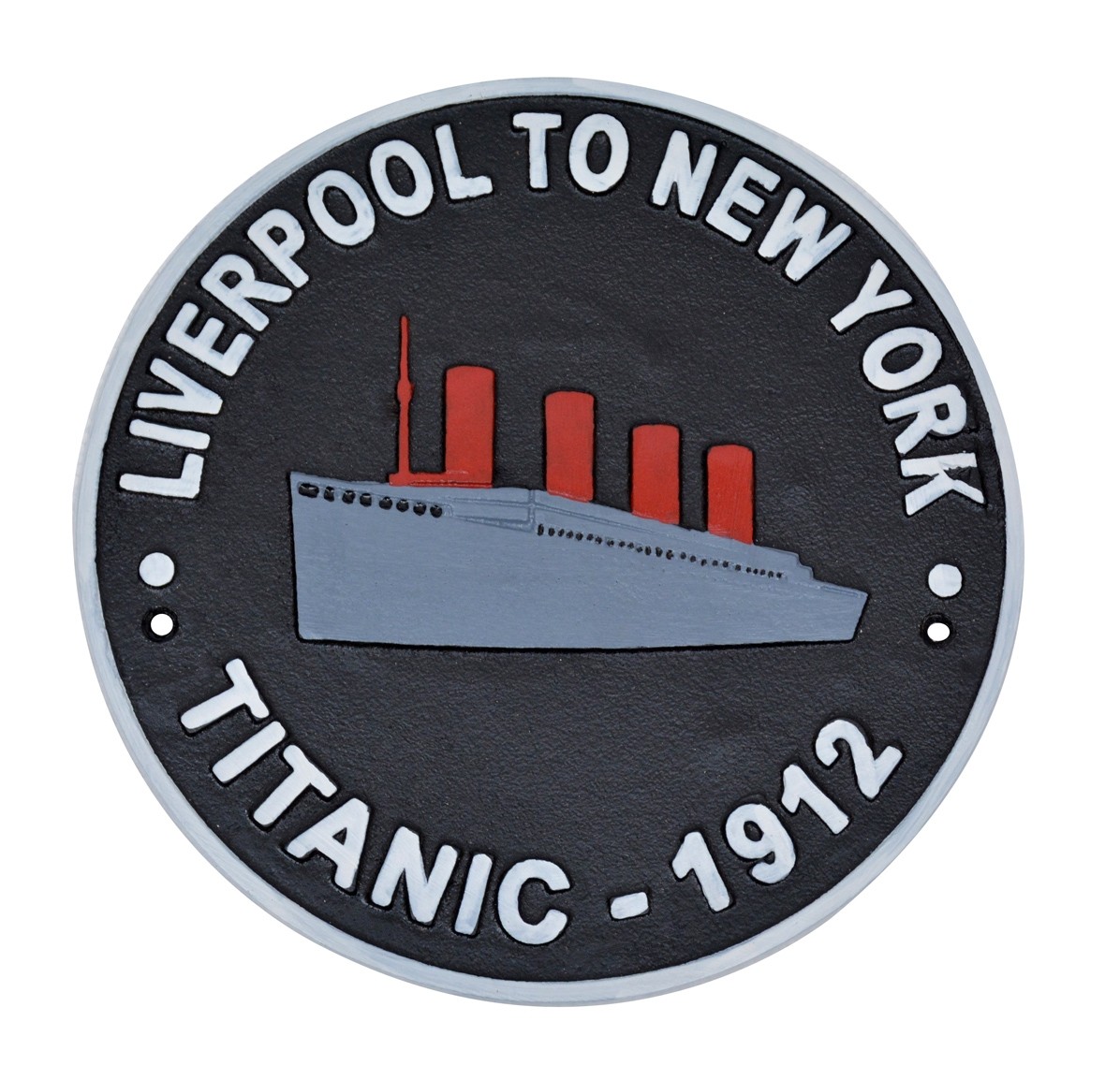 Titanic Wall Cast Iron Sign / Plaque 25.4cm 