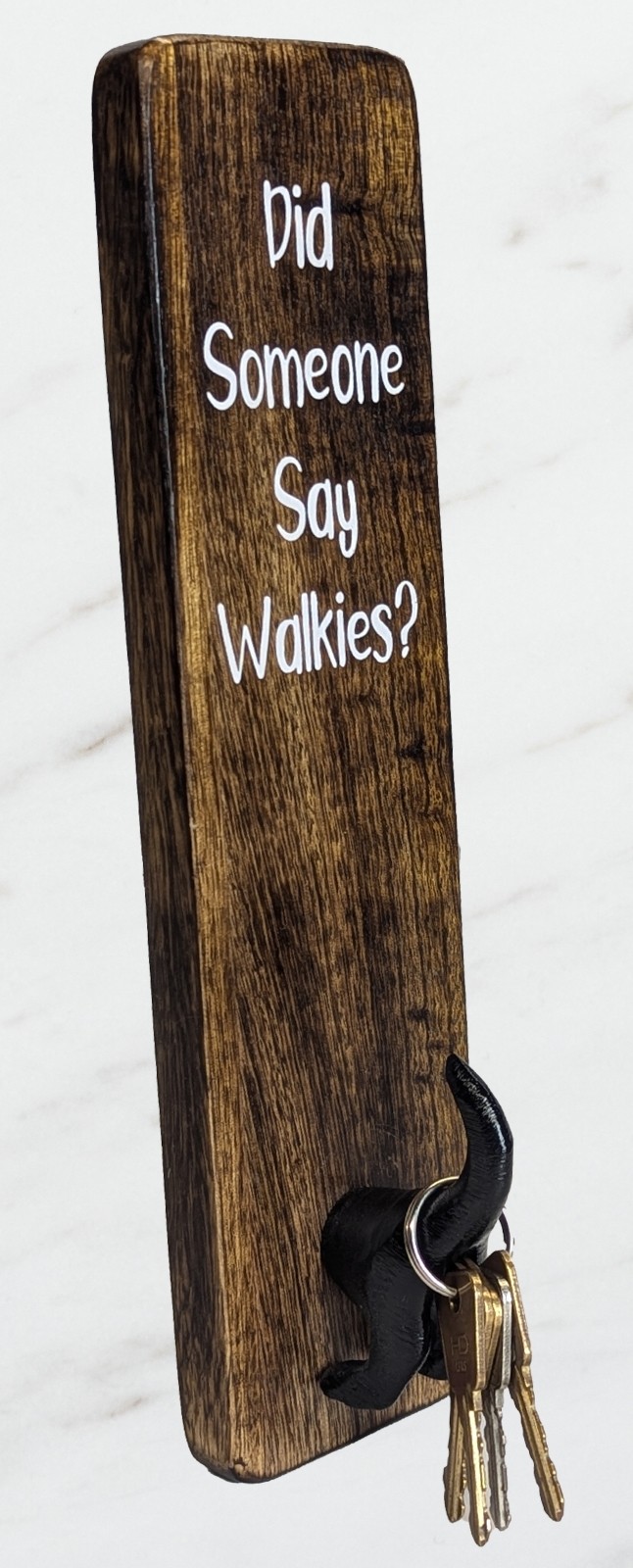 Did Someone Say Walkies Wall Hook - Wooden - Aluminium - 29cm