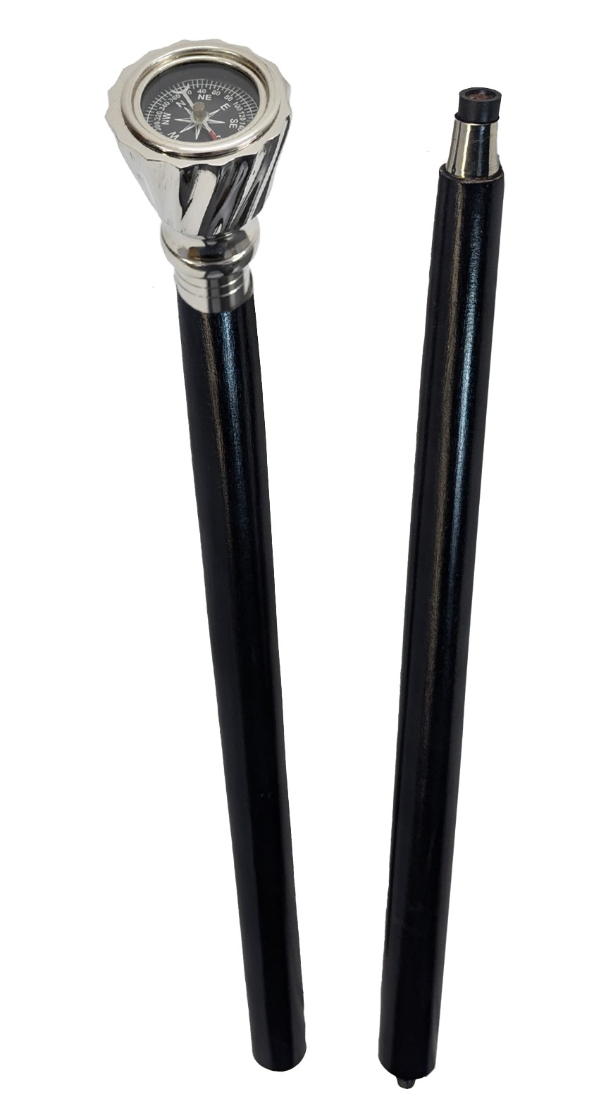 Classic Compass Walking Stick Aluminium - Mango Wood - 95cm