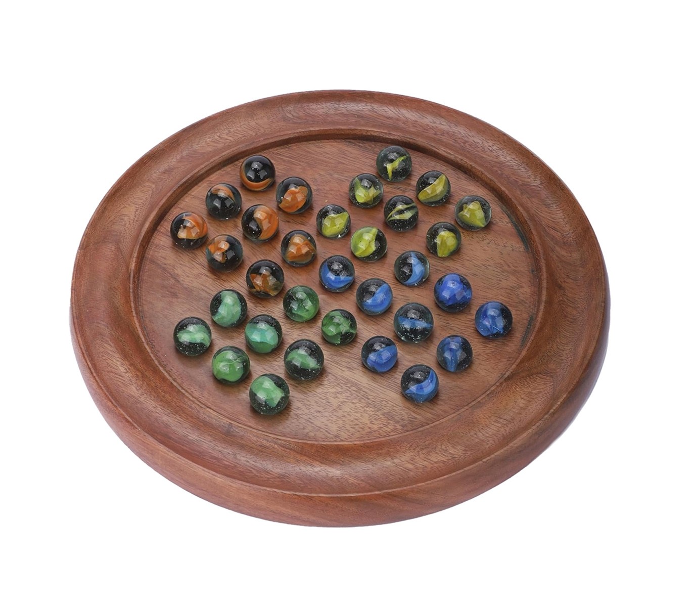 Solitaire With Multicolour Marbles 23cm