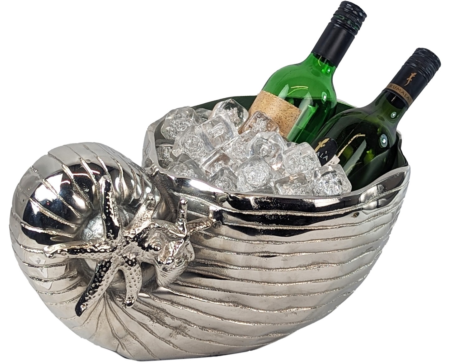 37cm Large Nautilus Shell 3/4 Bottle Ice Bucket N/P