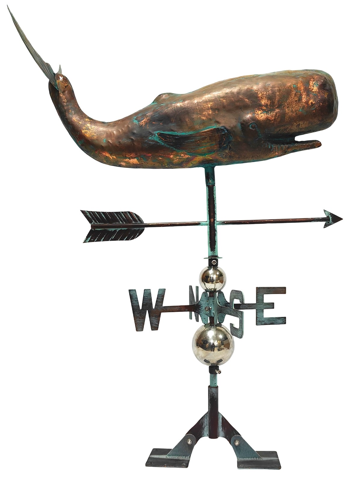 Copper Art - 3D Whale Weathervane - 100cm