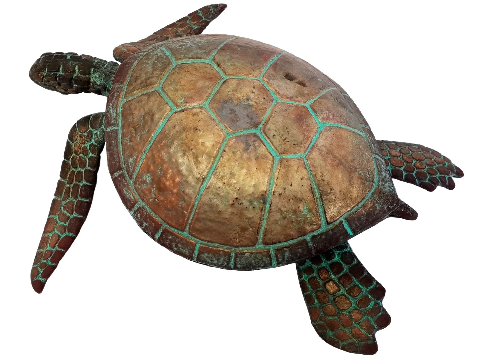 Copper Art - 3D Turtle Statue - 46cm