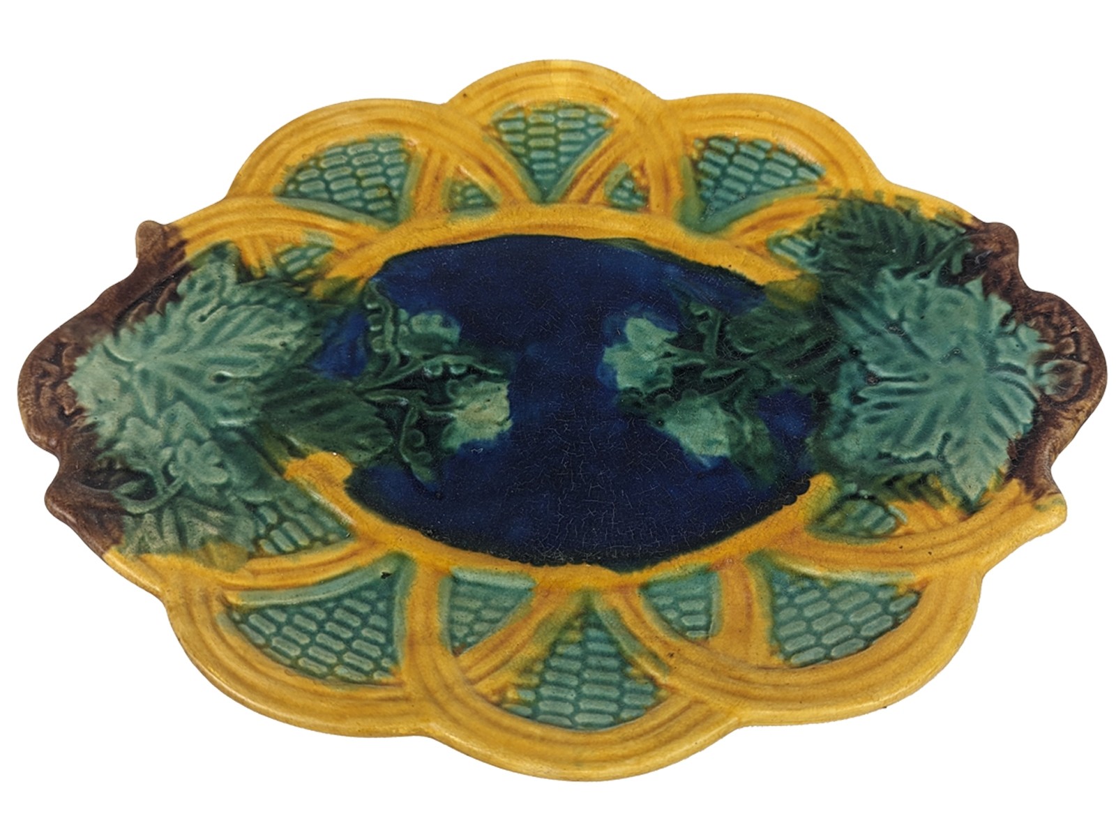 Majolica Oval Plate 34cm