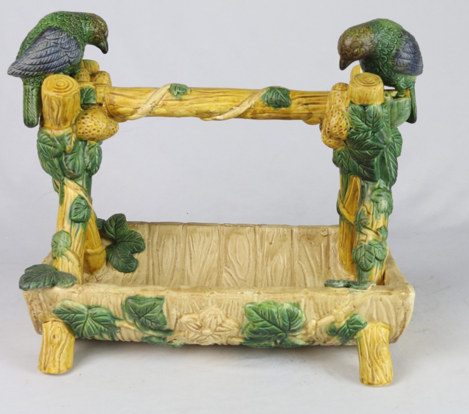 Majolica Bird Water Bath