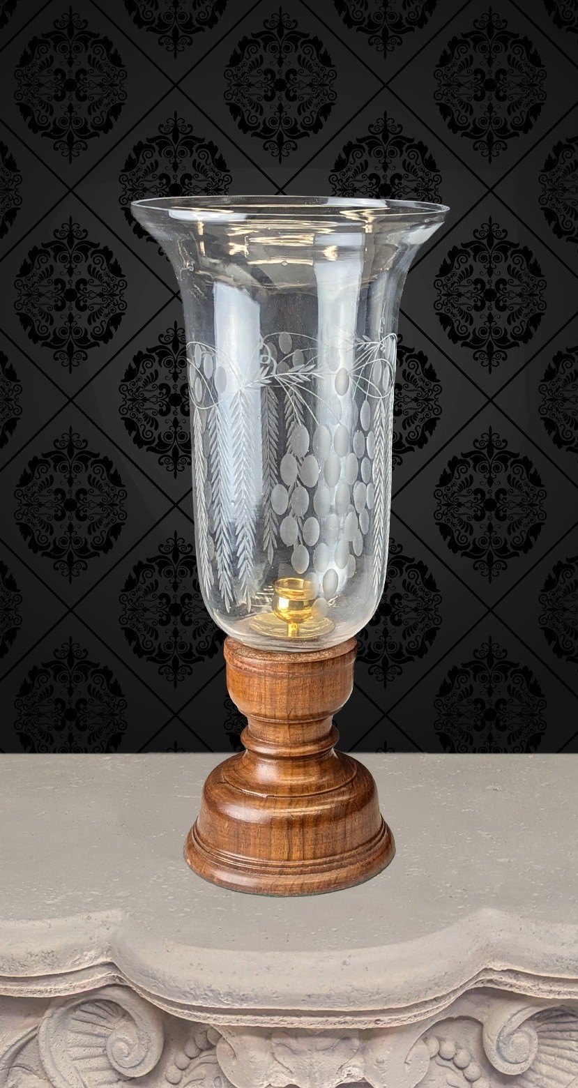 41cm - Etched Grape Candlestick 