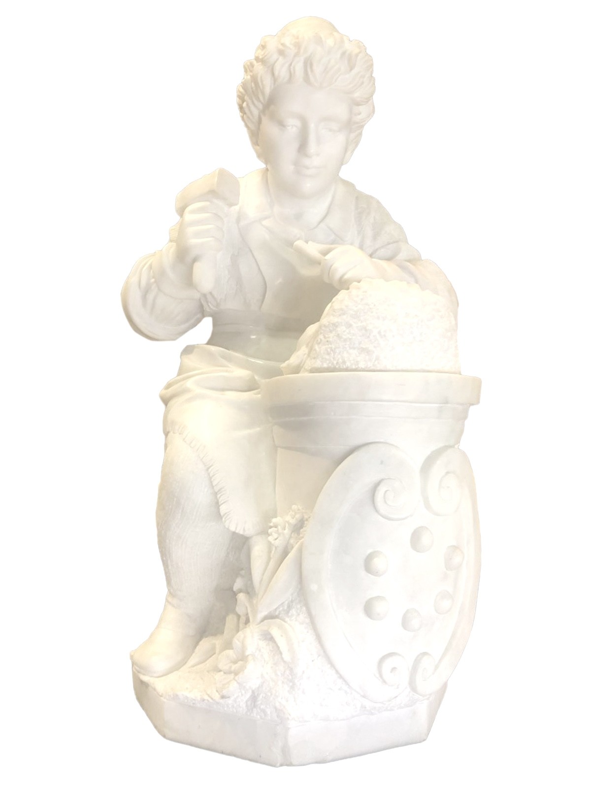 Hand Carved Marble Maso 109cm