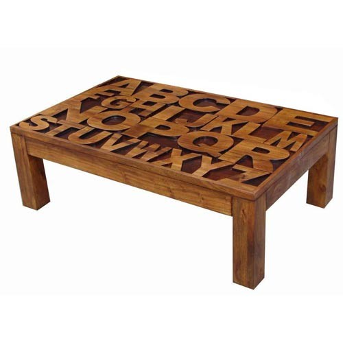 Acacia Lisbon Alphabet Coffee Table 120cm  **Seconds**