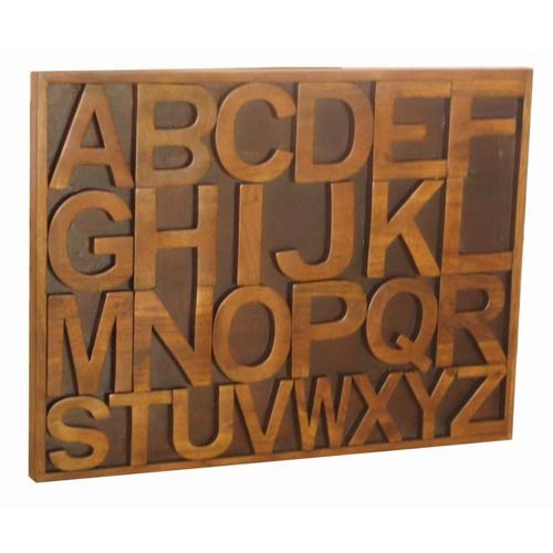 Acacia Lisbon Alphabet Wall Panel