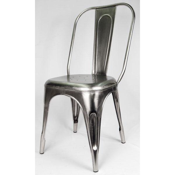 Industrial Metal Chair 95.5cm Nickel