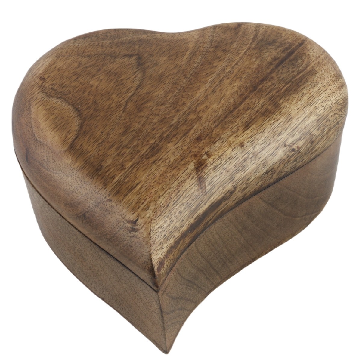 Mango Wood Heart Shaped Box 20cm