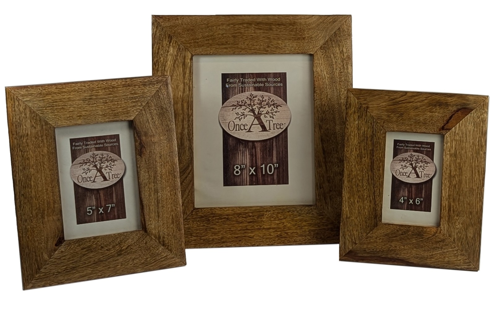 Mango Wood Set/3 Photo Frames 36.8cm