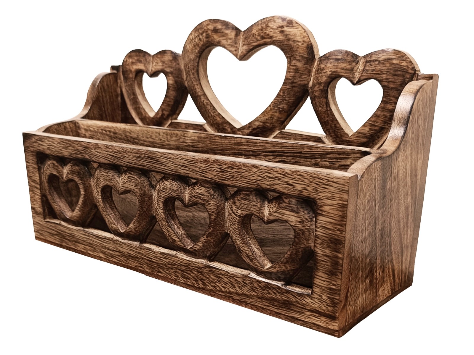 Mango Wood Cutwork Heart Letter Rack