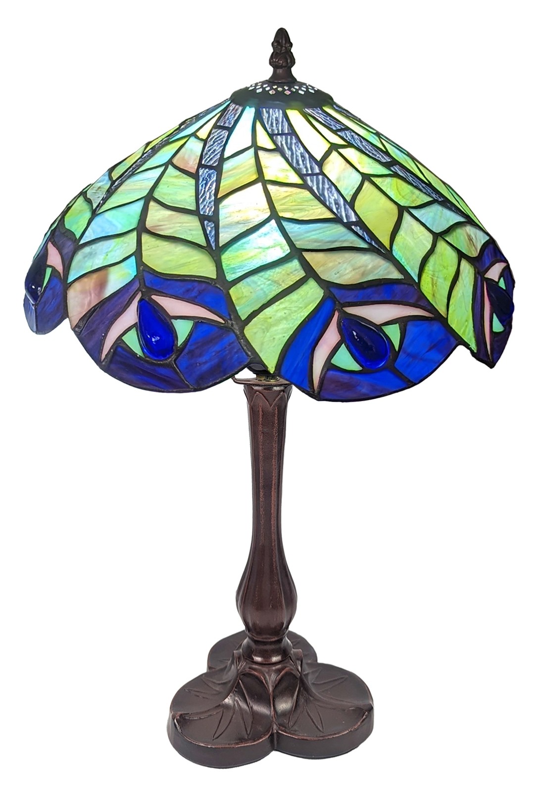 Peacock Tiffany Table Lamp (Medium) 43cm