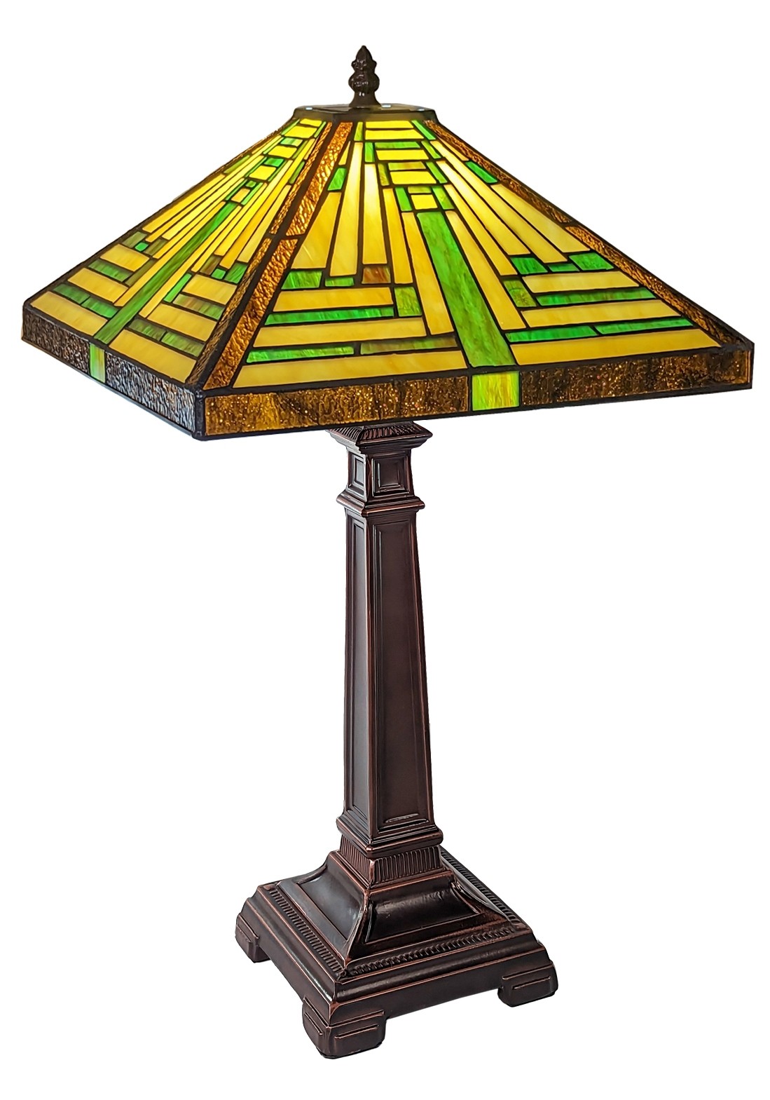 Pyramid Tiffany Style Table Lamp 54cm
