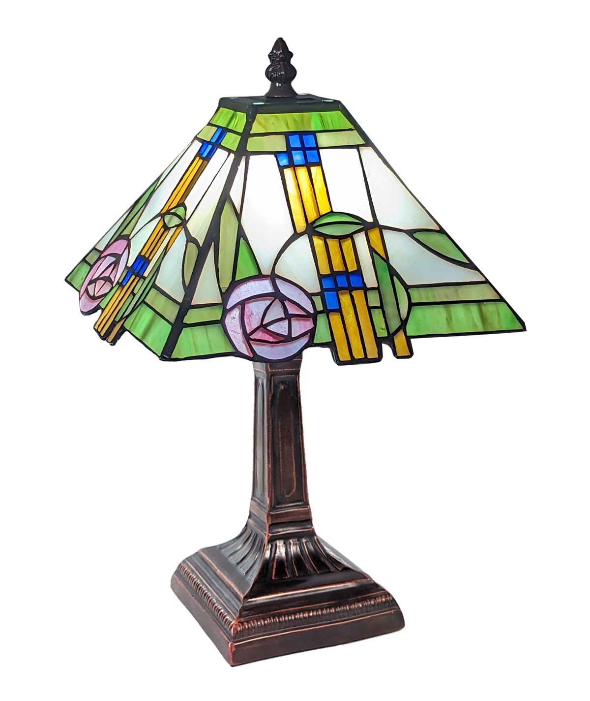 Mackintosh Tiffany Style Table Lamp 33cm 