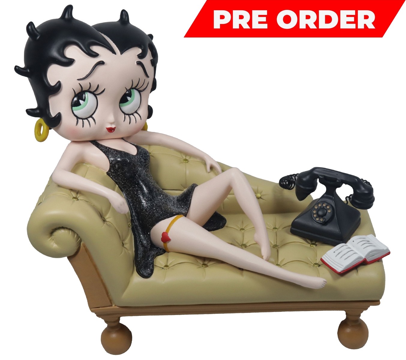 Betty Boop On Cream Chaise Lounge 19cm