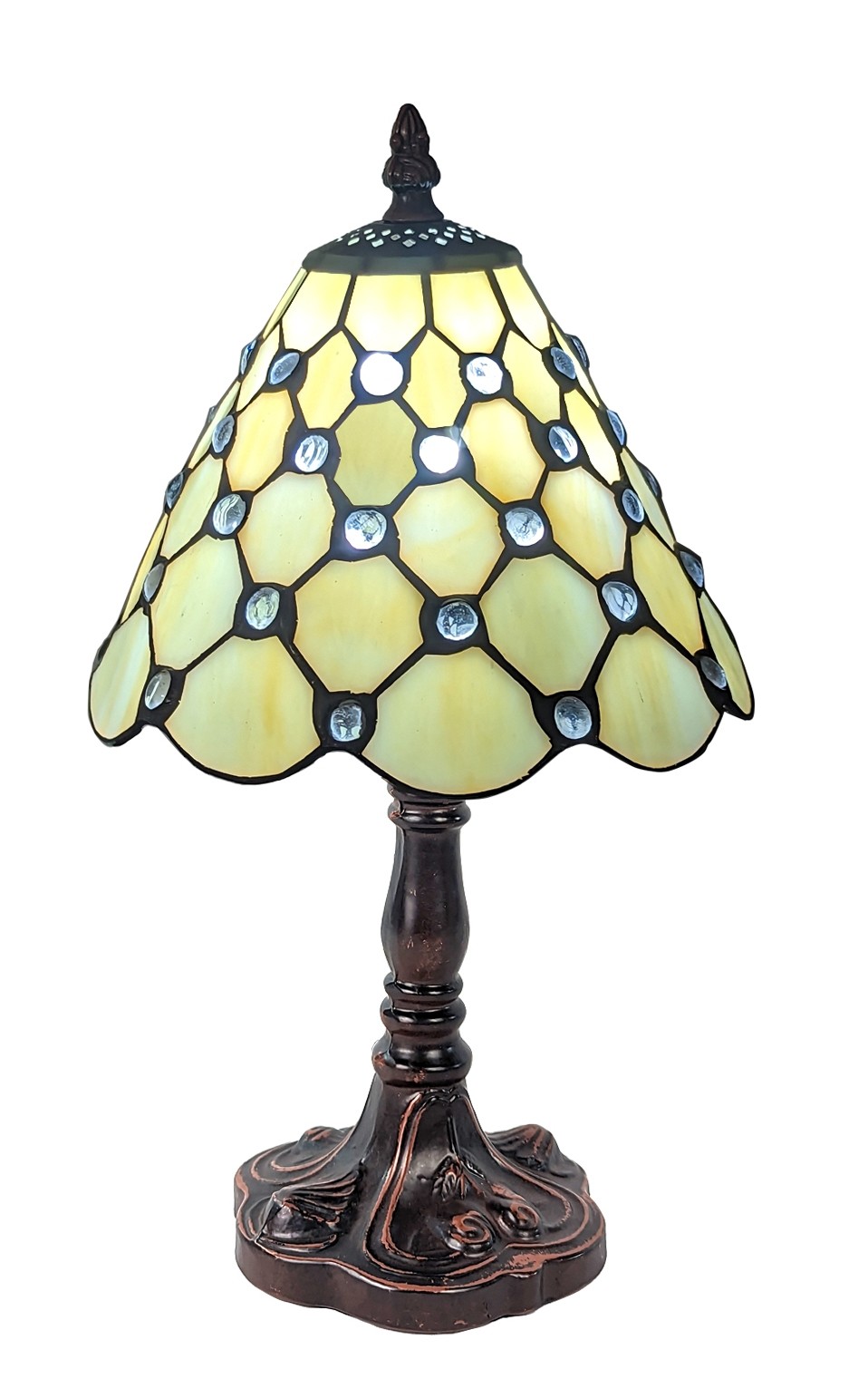 Cream Tiffany Table Lamp 33cm