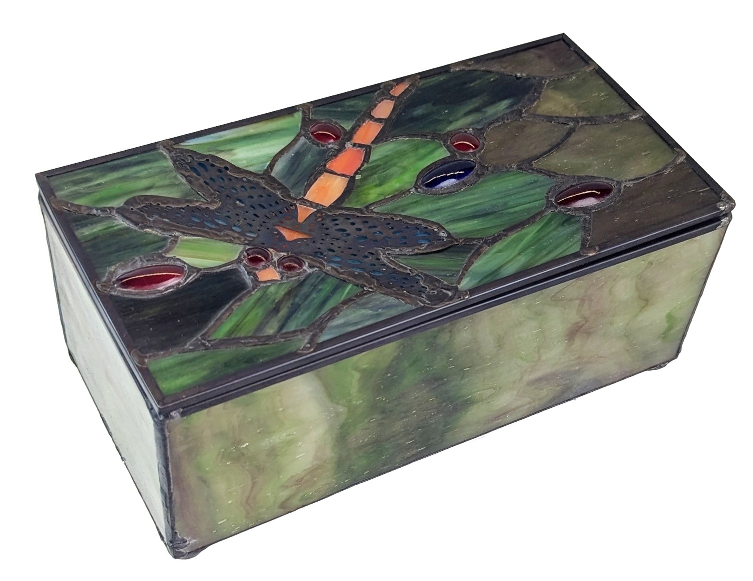Dragonfly Tiffany Jewellery Box 20cm