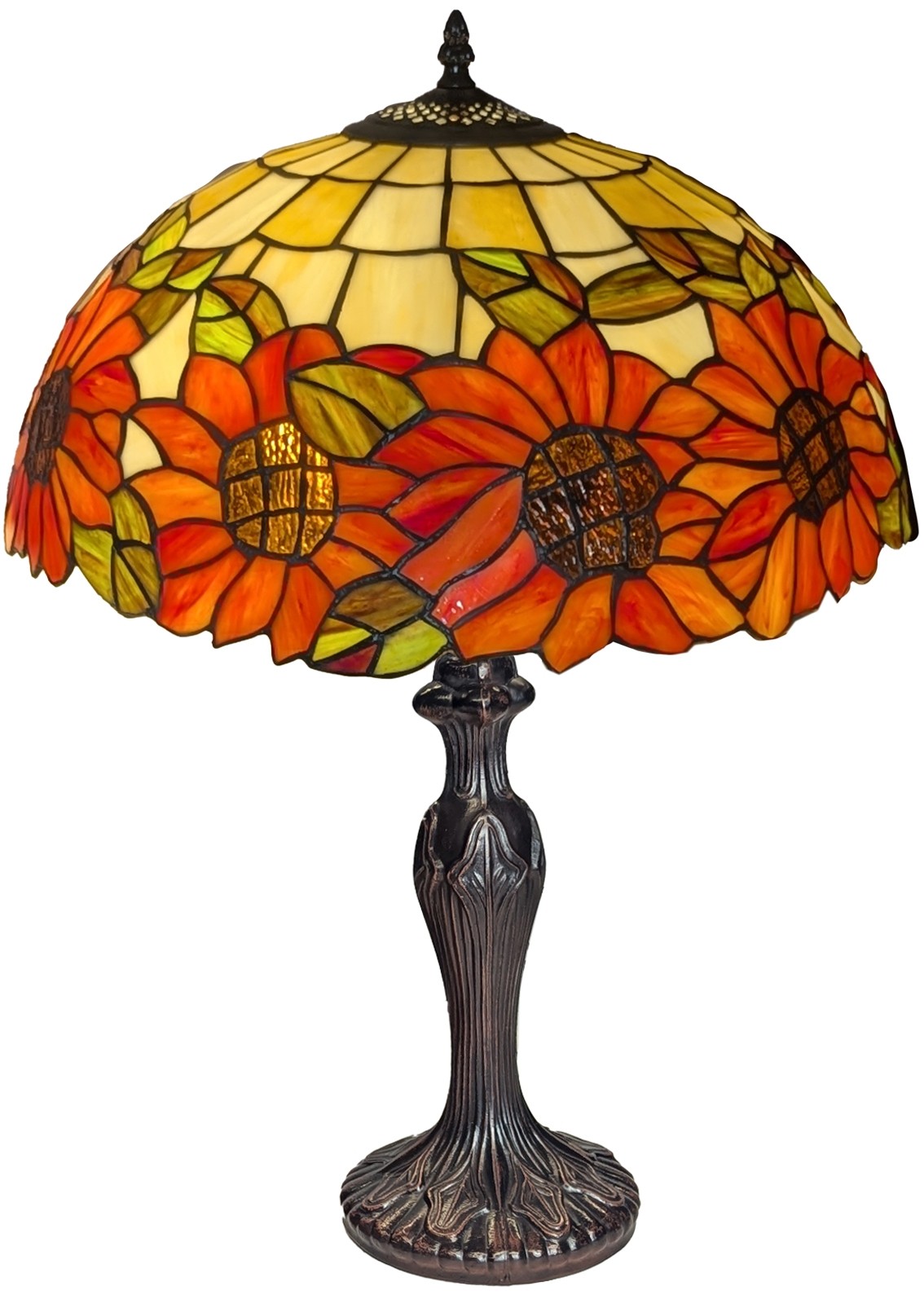 Large Sunflower Tiffany Table Lamp 59cm 