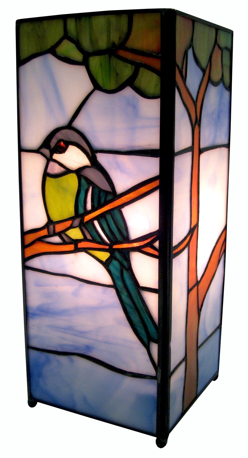 Blue Tit Square Lamp 27cm