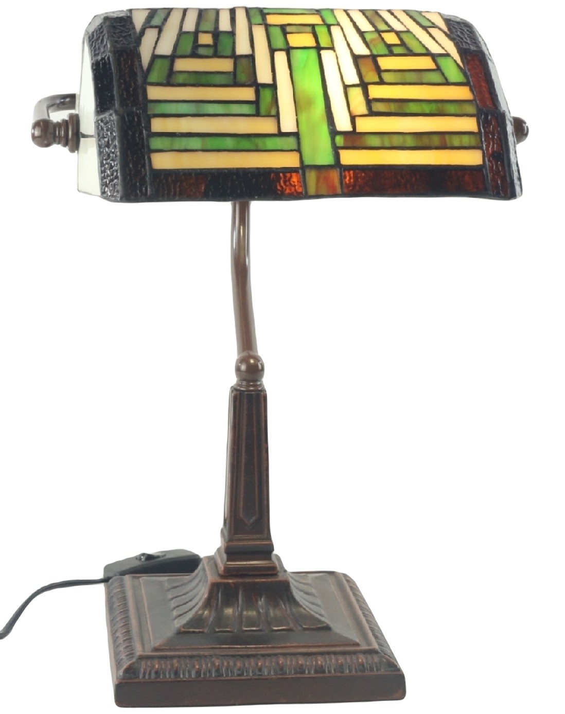 Art Deco Tiffany Bankers Lamp 38cm