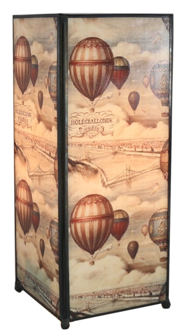 Hot Air Ballons Square Lamp Screen Printed - 27cm