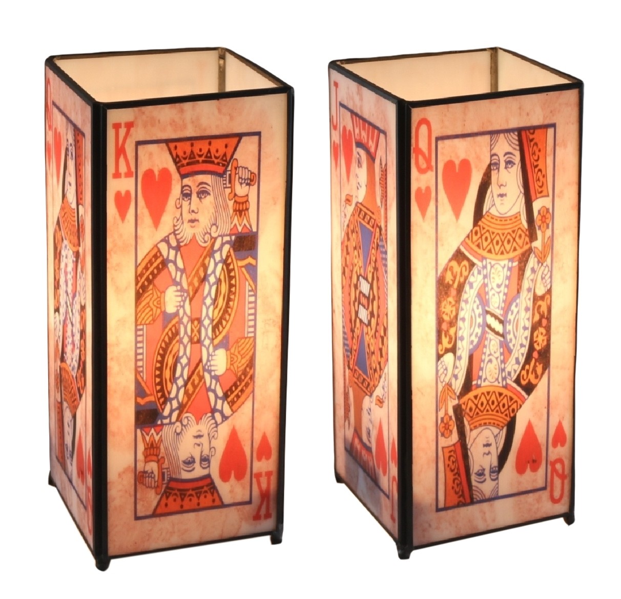 Playing Cards Square Lamp Screen Printed - 27cm