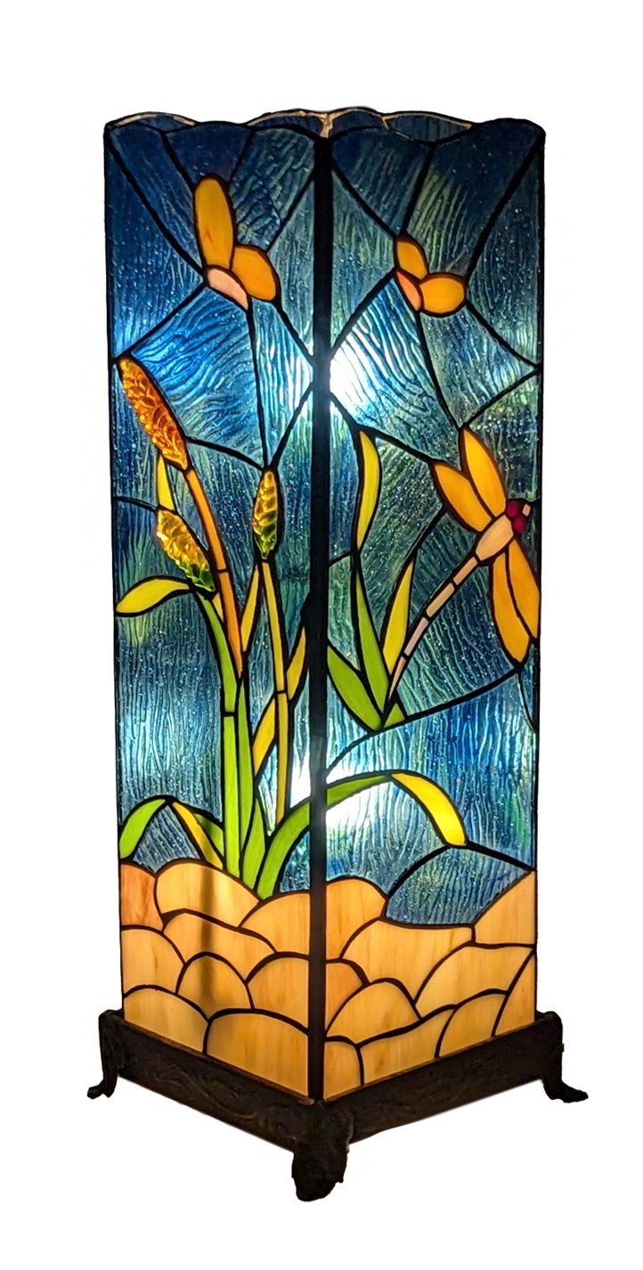 Riverbank and Dragonfly Square Lamp (Large) 46.5cm